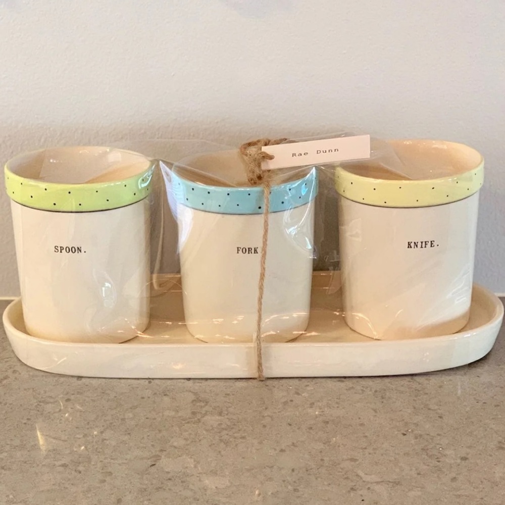 Rae Dunn spoon fork knife set